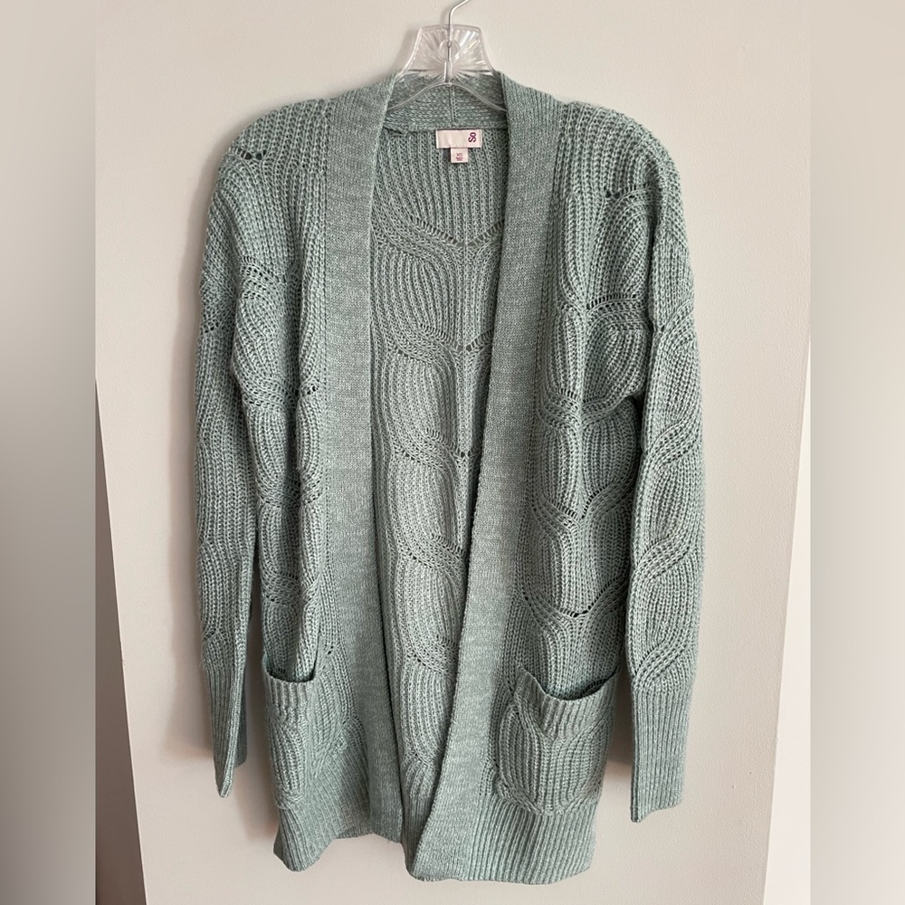 So cardigan sweater.